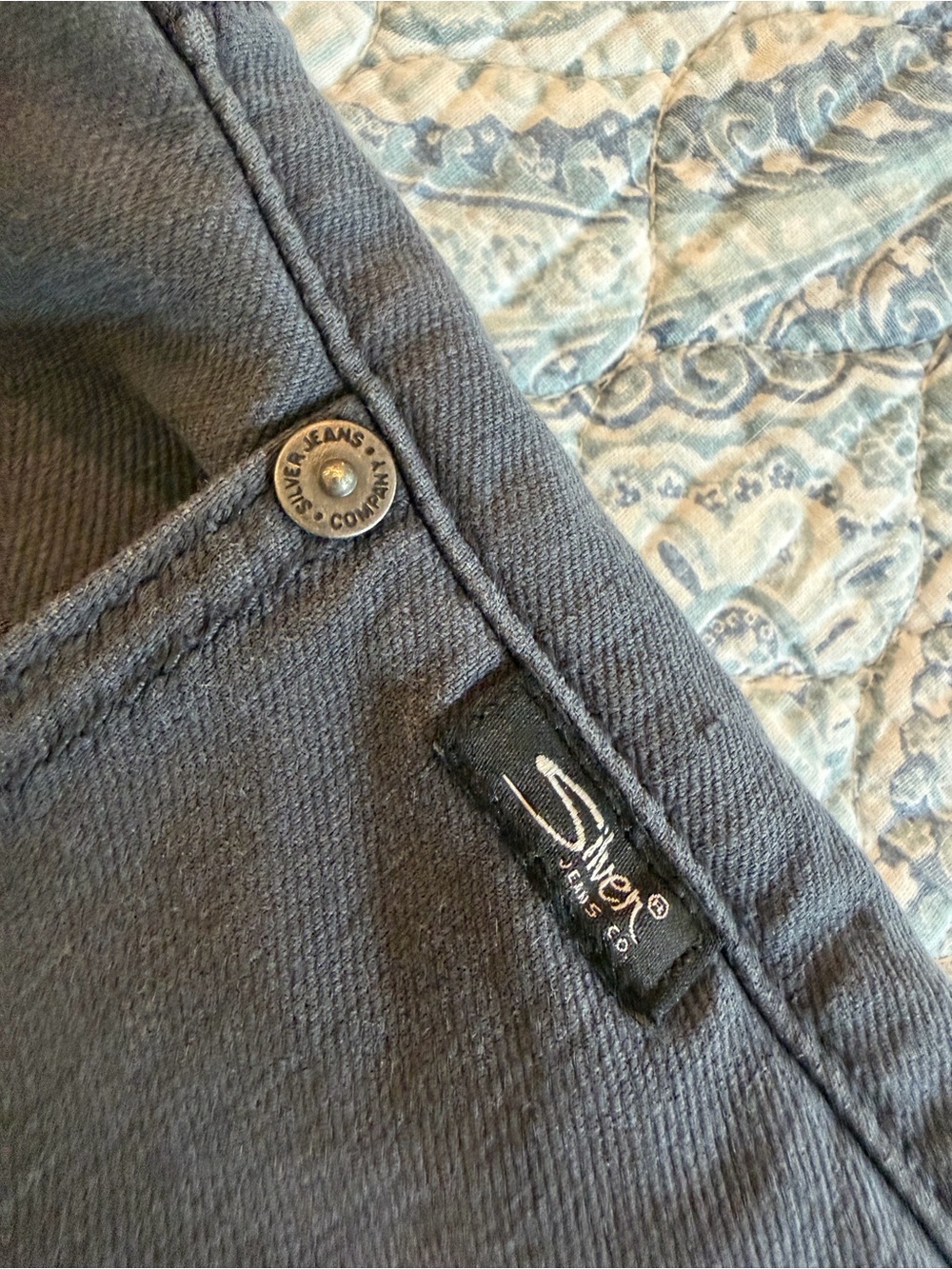 Silver Jeans Co Grayson Straight Leg 38x32 Gray Stretch Denim - Picture 6 of 7